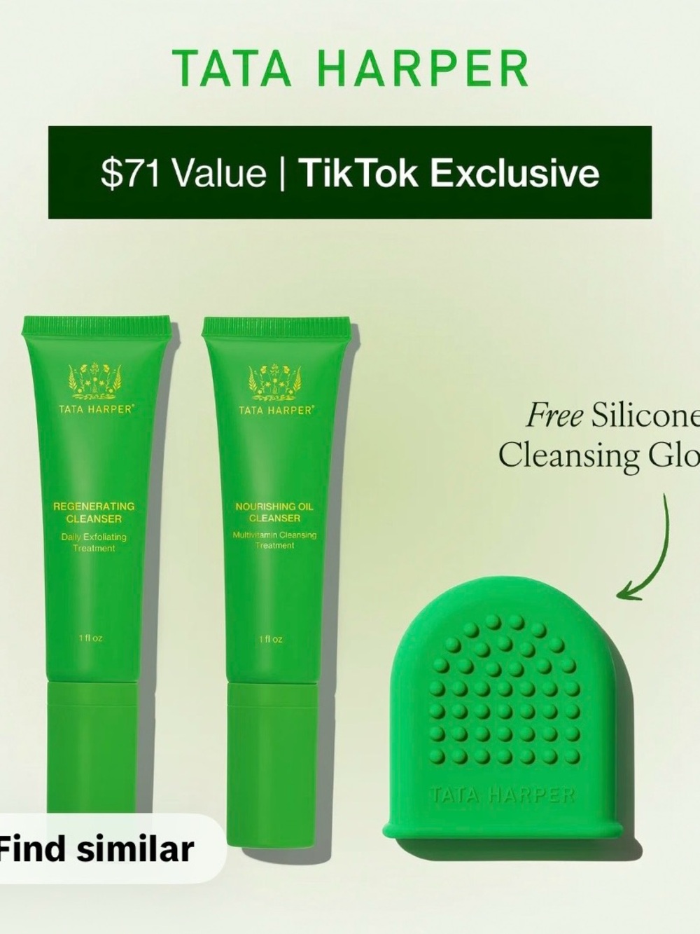Tatas 2 step cleaner and silicone cleansing glove
